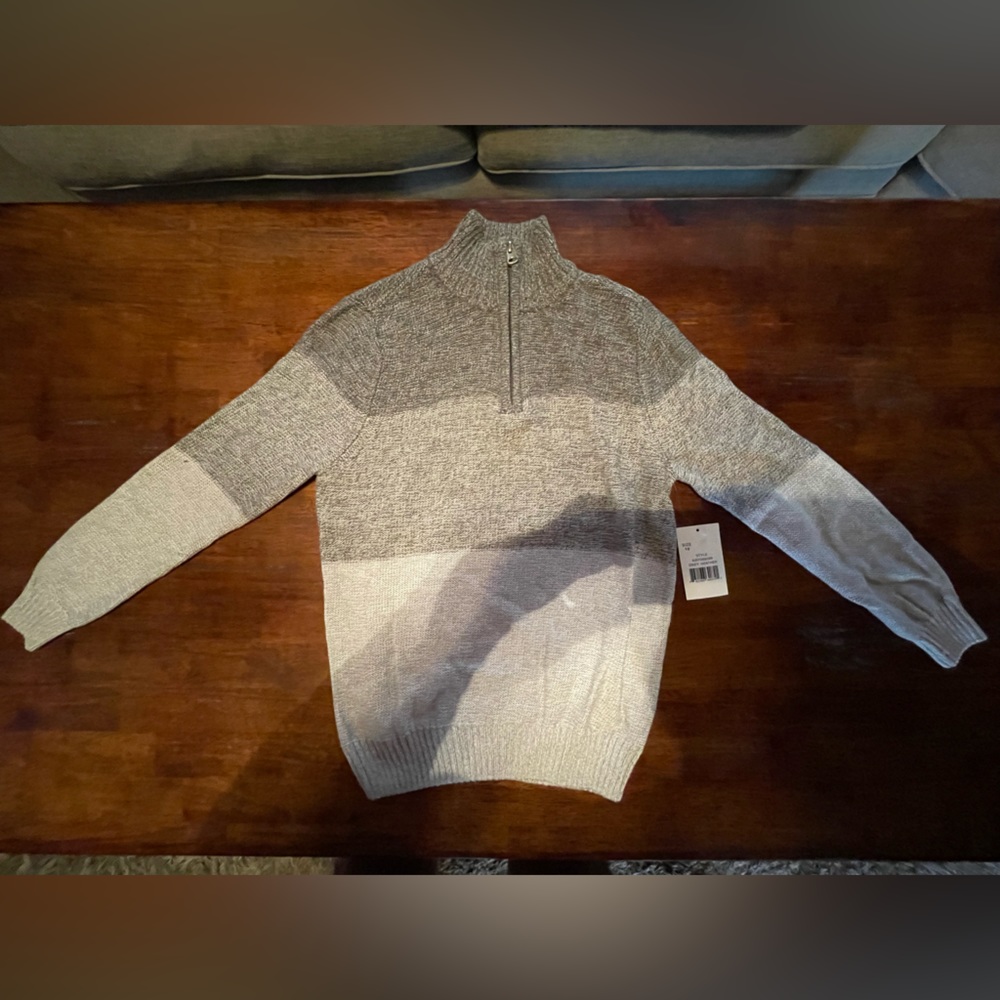Boys Commerce Quarter Zip Sweater Size 10